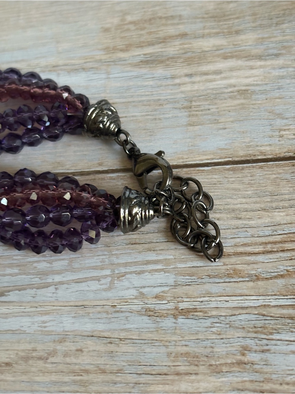 Vintage multi strand glass necklace. - Picture 3 of 3